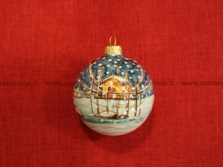cod.art: pn47 - Pallina di natale in ceramica da cm 8, dipinta a mano e personalizzata su richiesta. Ne vorresti una simile? Invia una richiesta e riceverai il preventivo con le spese di spedizione. 